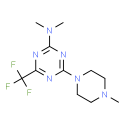 6-(Trifluoromethyl)-N,N-dimethyl-4-(4-methylpiperazin-1-yl)-1,3,5-triazin-2-amine structure