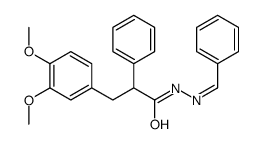 N-[(E)-benzylideneamino]-3-(3,4-dimethoxyphenyl)-2-phenylpropanamide Structure