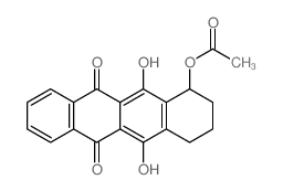 (5,12-dihydroxy-6,11-dioxo-1,2,3,4-tetrahydrotetracen-1-yl) acetate structure