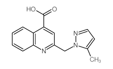 2-(5-甲基-吡唑-1-甲基)-喹啉-4-羧酸结构式