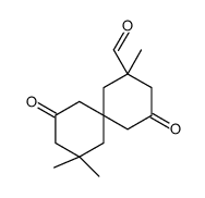 4,10,10-trimethyl-2,8-dioxospiro[5.5]undecane-4-carbaldehyde Structure