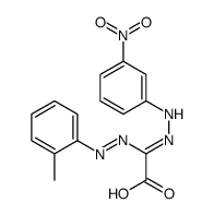 2-[(2-methylphenyl)diazenyl]-2-[(3-nitrophenyl)hydrazinylidene]acetic acid Structure