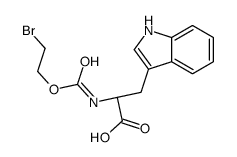 (2S)-2-(2-bromoethoxycarbonylamino)-3-(1H-indol-3-yl)propanoic acid Structure