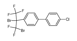 2-<4'-Chlor-(4-biphenylyl)>-1,2-dibrom-F-propan结构式