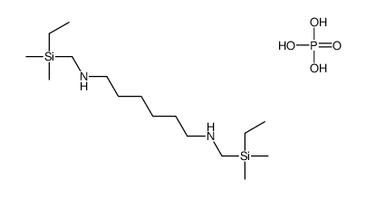 N,N'-bis[[ethyl(dimethyl)silyl]methyl]hexane-1,6-diamine,phosphoric acid Structure