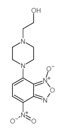 BENZOFURAZAN, 7-(4-(2-HYDROXYETHYL)-1-PIPERAZINYL)-4-NITRO-, 1-OXIDE structure