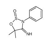 5,5-dimethyl-2-oxo-3-phenyloxathiazolidin-4-imine结构式