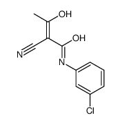 N-(3-chlorophenyl)-2-cyano-3-hydroxybut-2-enamide结构式