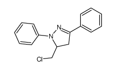 3-(chloromethyl)-2,5-diphenyl-3,4-dihydropyrazole结构式