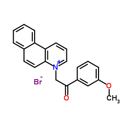 4-[2-(3-Methoxyphenyl)-2-oxoethyl]benzo[f]quinolinium bromide Structure