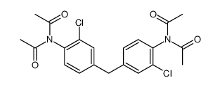 N-acetyl-N-[2-chloro-4-[[3-chloro-4-(diacetylamino)phenyl]methyl]phenyl]acetamide结构式