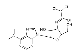 2,2-dichloro-N-[(2S,3S,4R,5R)-5-[6-(dimethylamino)purin-9-yl]-4-hydroxy-2-(hydroxymethyl)oxolan-3-yl]acetamide结构式