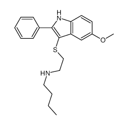 N-[2-[(5-methoxy-2-phenyl-1H-indol-3-yl)sulfanyl]ethyl]butan-1-amine结构式