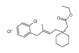 ethyl 2-[1-[(E)-4-(2-chlorophenyl)-3-methylbut-2-enyl]piperidin-1-ium-1-yl]acetate,chloride Structure