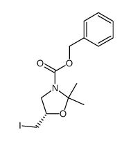 (5S)-N-benzyloxycarbonyl-5-iodomethyl oxazolidine Structure