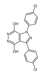 1,3-bis-(4-chloro-phenyl)-5,6-dihydro-1H-pyrazolo[3,4-d]pyridazine-4,7-dione结构式