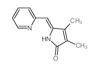 2H-Pyrrol-2-one,1,5-dihydro-3,4-dimethyl-5-(2-pyridinylmethylene)-, (Z)- (9CI) structure