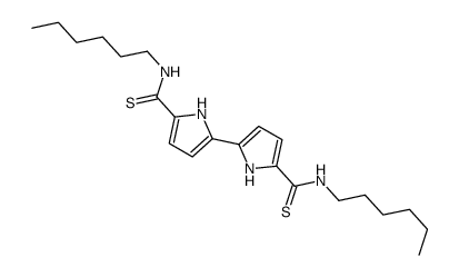 N-hexyl-5-[5-(hexylcarbamothioyl)-1H-pyrrol-2-yl]-1H-pyrrole-2-carbothioamide结构式