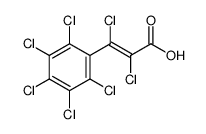 2,3-dichloro-3-(2,3,4,5,6-pentachlorophenyl)prop-2-enoic acid结构式