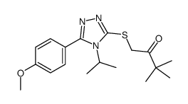 1-[[5-(4-methoxyphenyl)-4-propan-2-yl-1,2,4-triazol-3-yl]sulfanyl]-3,3-dimethylbutan-2-one Structure