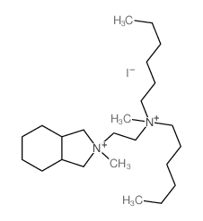 dihexyl-methyl-[2-(2-methyl-1,3,3a,4,5,6,7,7a-octahydroisoindol-2-yl)ethyl]azanium结构式