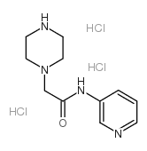 2-(Piperazin-1-yl)acetic acid N-(3-pyridyl)amidetrihydrochloride Structure