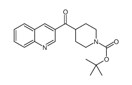 4-(喹啉-3-羰基)-哌啶-1-羧酸叔丁酯结构式