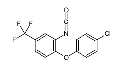 1-(4-chlorophenoxy)-2-isocyanato-4-(trifluoromethyl)benzene结构式