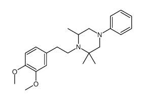 1-(3,4-Dimethoxyphenethyl)-4-phenyl-2,2,6-trimethylpiperazine结构式