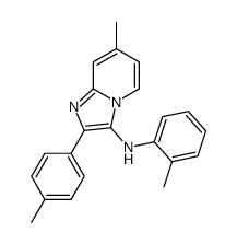 7-methyl-N-(2-methylphenyl)-2-(4-methylphenyl)imidazo[1,2-a]pyridin-3-amine结构式