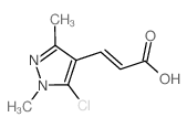 3-(5-Chloro-1,3-dimethyl-1H-pyrazol-4-yl)acrylic acid Structure