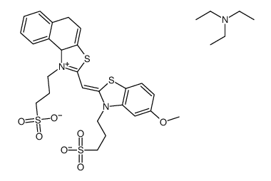 N,N-diethylethanamine,3-[(2Z)-5-methoxy-2-[[1-(3-sulfonatopropyl)-5,9b-dihydrobenzo[e][1,3]benzothiazol-1-ium-2-yl]methylidene]-1,3-benzothiazol-3-yl]propane-1-sulfonate Structure