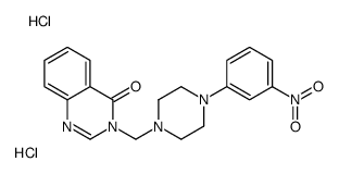 3-[[4-(3-nitrophenyl)piperazin-1-yl]methyl]quinazolin-4-one,dihydrochloride结构式