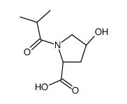 (2S,4R)-4-hydroxy-1-(2-methylpropanoyl)pyrrolidine-2-carboxylic acid Structure