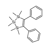 1,1,2,2,3,3-hexamethyl-4,5-diphenyl-1,2,3-trisilacyclopent-4-ene Structure