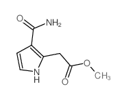 1H-Pyrrole-2-aceticacid, 3-(aminocarbonyl)-, methyl ester结构式