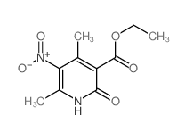 ethyl 4,6-dimethyl-5-nitro-2-oxo-1H-pyridine-3-carboxylate结构式