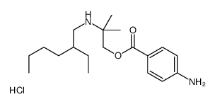 [1-(4-aminobenzoyl)oxy-2-methylpropan-2-yl]-(2-ethylhexyl)azanium,chloride Structure