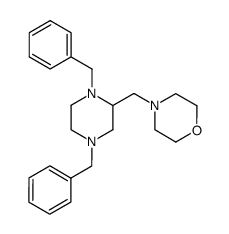 4-(1,4-dibenzyl-piperazin-2-ylmethyl)-morpholine Structure