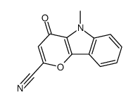 4,5-dihydro-5-methyl-4-oxopyrano[3,2-b]indole-2-carbonitrile结构式