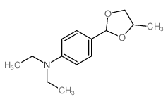 N,N-diethyl-4-(4-methyl-1,3-dioxolan-2-yl)aniline structure