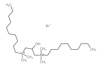 decyl-[3-(decyl-dimethyl-ammonio)-2-hydroxy-propyl]-dimethyl-azanium结构式