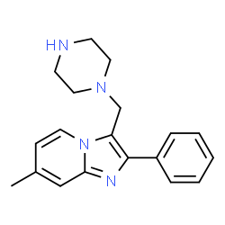 7-METHYL-2-PHENYL-3-PIPERAZIN-1-YL-METHYLIMIDAZO[1,2-A]PYRIDINE Structure