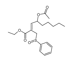 ethyl 4-acetoxy-2-((phenylsulfinyl)methyl)non-2-enoate结构式