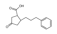 (1R,2S)-4-oxo-2-(3-phenylpropyl)cyclopentane-1-carboxylic acid Structure