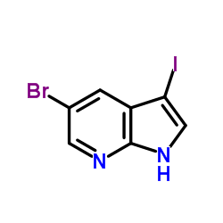 5-溴-3-碘-7-氮杂吲哚结构式