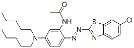 2'-(6-Chlorobenzothiazol-2-ylazo)-5'-(dipentylamino)acetanilide Structure