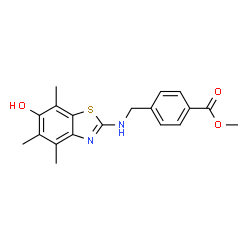 Benzoic acid,4-[[(6-hydroxy-4,5,7-trimethyl-2-benzothiazolyl)amino]methyl]-,methyl ester Structure