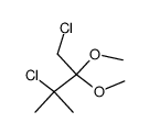 1,3-dichloro-2,2-dimethoxy-3-methylbutane结构式