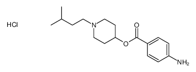 [1-(3-methylbutyl)piperidin-4-yl] 4-aminobenzoate,hydrochloride Structure